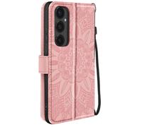 Avizar Étui Fleurs Mandala pour Samsung Galaxy S24 FE Portefeuille Dragonne