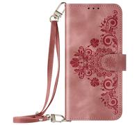 Avizar Etui Fleurs pour Xiaomi Redmi Note 13 4G Portefeuille Support Vidéo Rose