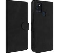 Avizar, Etui Flip Stand Portefeuille & Stand pour Samsung Galaxy A21s, Noir