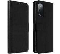 Avizar, Etui Flip Stand Portefeuille & Stand pour Samsung Galaxy S20 FE, Noir