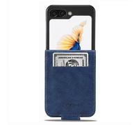 Avizar Étui Folio pour Galaxy Z Flip 8 Design Vintage Support Vidéo Bleu nuit