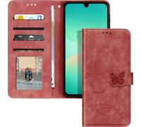 Avizar, étui papillon pour Samsung Galaxy A26, porte-monnaie et support, Rose clair