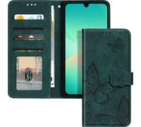 Avizar, étui papillon pour Samsung Galaxy A26, porte-monnaie et support, vert sapin