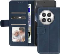 Avizar, étui porte-monnaie OnePlus 13 fonction stand, vintage, bleu foncé