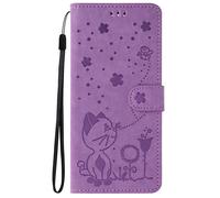 Avizar Etui Portefeuille Chat pour Xiaomi Redmi A3 Violet