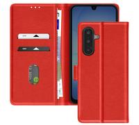 Avizar Étui Portefeuille Chesterfield pour Samsung Galaxy A17 en cuir avec support rouge