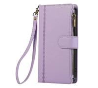 Avizar Étui Portefeuille pour Galaxy S25 / S24 à Zip avec Bandoulière Détachable