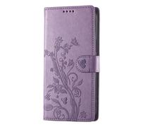 Etui Portefeuille Honor 600 Motif Floral Support Vidéo Violet