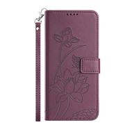 Avizar Étui Portefeuille pour Honor 600 Smart Motif Lotus Oriental avec Dragonne