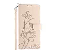 Avizar Étui Portefeuille pour Honor 600 Smart Motif Lotus Oriental avec Dragonne