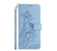 Avizar Étui Portefeuille pour Honor 600 Smart Motif Lotus Oriental avec Dragonne