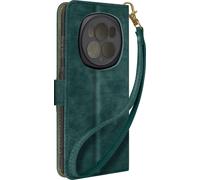 Avizar, étui portefeuille pour Honor Magic 6 Pro, porte-carte + fonction stand, vert foncé