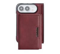 Avizar Étui Portefeuille pour iPhone Duo Détachable Compatible Bordeaux