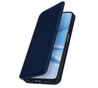 Avizar Etui Portefeuille pour Oppo A17 Clapet Magnétique avec Support Bleu