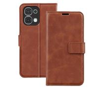 Avizar Étui Portefeuille pour Oppo A6 Pro Effet Surpiqué avec Fonction support