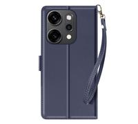 Avizar Étui Portefeuille pour Oppo Reno 14 / 14F / 14 FS avec Dragonne Bleu nuit