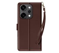 Étui Portefeuille pour Oppo Reno 14 / 14F / 14 FS avec Dragonne Marron