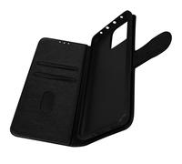 Avizar Étui Portefeuille pour Redmi 13 Chesterfield Grainé Fonction Stand Noir