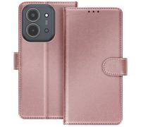Étui Portefeuille pour Redmi 15C Série Chesterfield avec Fonction Support Rose champagne