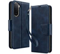 Avizar Étui Portefeuille pour Redmi A7 Pro Style Rétro avec Support Bleu nuit