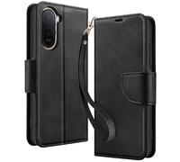 Avizar Étui Portefeuille pour Redmi A7 Pro Style Rétro avec Support Noir