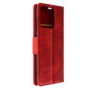 Étui Portefeuille pour Xiaomi Redmi Note 12 série Bara Soft Leather Rouge