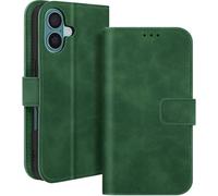 Avizar, Étui pour Apple iPhone 16, Portefeuille & Stand, Vert