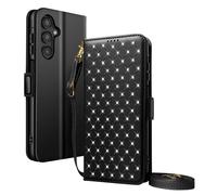 Etui pour Galaxy A16 / A26 / A17 Anti-RFID avec Bandoulière et Dragonne Noir