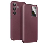 Avizar Étui pour Galaxy A17 avec Fenêtre Smart View et Porte-carte Bordeaux