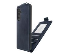 Etui pour Galaxy A17 Clapet Vertical avec Chaîne Bandoulière Métallique Bleu