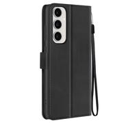 Étui pour Samsung Galaxy S24 FE Dragonne Clapet Support Portefeuille Noir