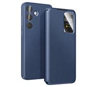 Avizar Étui pour Galaxy S25 FE avec Fenêtre Smart View et Porte-carte Bleu