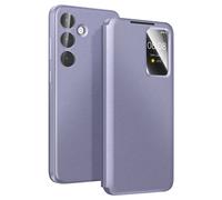 Avizar Étui pour Galaxy S25 FE avec Fenêtre Smart View et Porte-carte Gris