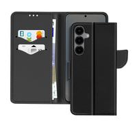 Étui Portefeuille - Samsung - Galaxy S25 Plus - Cuir Saffiano - Protection intégrale - Noir