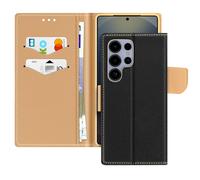 Avizar Étui pour Galaxy S25 Ultra Portefeuille Cuir Saffiano Fancy