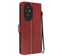 Etui pour Honor 200 Pro Dragonne Clapet Support Portefeuille Bordeaux