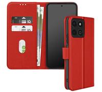 Avizar Étui pour Honor 200 Smart Clapet Portefeuille et Support Vidéo Rouge
