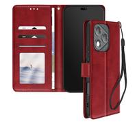 Avizar Étui pour Honor 400 Lite Dragonne Clapet Support Portefeuille Rouge