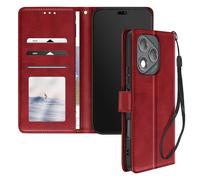 Avizar Étui pour Honor 400 Lite Dragonne Clapet Support Portefeuille Rouge