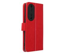 Avizar Étui pour Honor 90 Clapet Portefeuille Fonction Support Vidéo Rouge