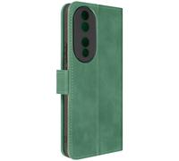 Avizar Étui pour Honor 90 Clapet Portefeuille Support Vidéo Simili Cuir Vert