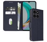 Avizar Étui pour Honor X6b Clapet Portefeuille et Support Vidéo Bleu nuit