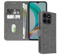 Avizar Étui pour Honor X6b Clapet Portefeuille et Support Vidéo Gris