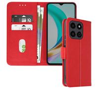 Avizar Étui pour Honor X6b – Clapet portefeuille & support vidéo – Rouge
