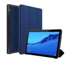 Avizar Étui pour Huawei Mediapad T5 10'' Clapet Pliable Support Vidéo Clavier Bleu nuit