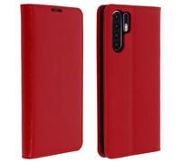 Avizar Étui pour Huawei P30 Pro Housse Cuir Portefeuille Support Vidéo Rouge