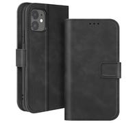 Avizar Étui pour iPhone 11 Portefeuille Clapet Support Vidéo Noir