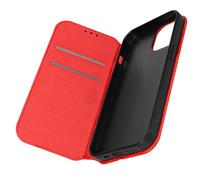 Étui pour iPhone 15 Pro Max Porte-carte Support Vidéo Clapet Magnétique Rouge