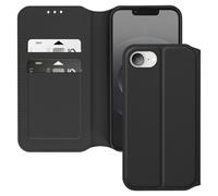 Étui pour iPhone 16e Clapet Porte-Cartes et Support Vidéo Noir