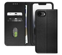 Avizar Étui pour iPhone 16e Clapet Portefeuille et Support Vidéo Noir